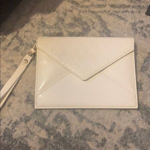 Pandora White Patent Wristlet